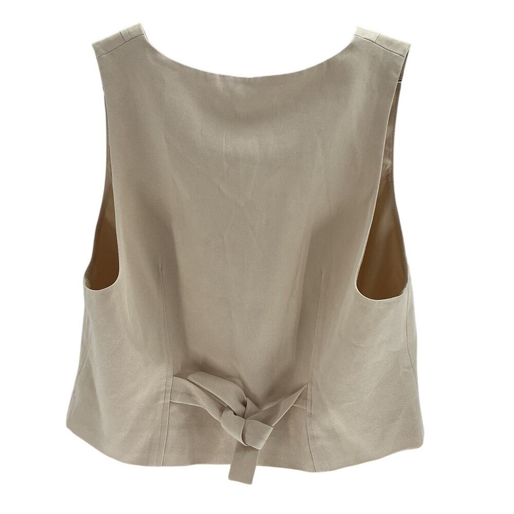 Shona Joy Tailored Beige Sara Vest Size 8 - Picture 3 of 4